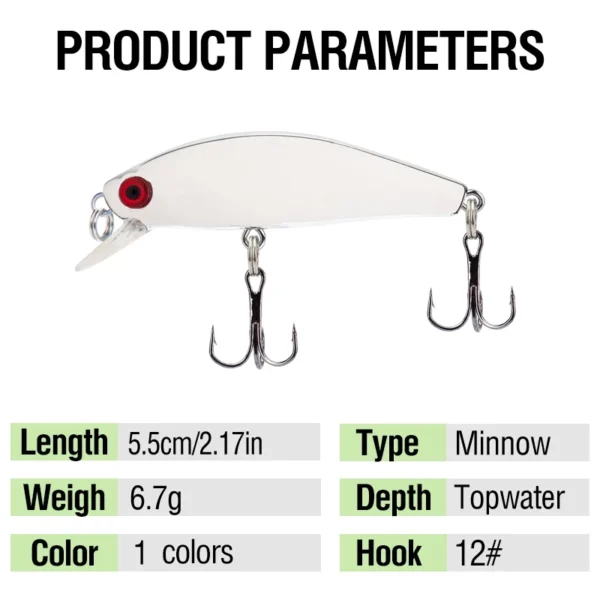 Floating Minnow Fishing Lure 5.5cm