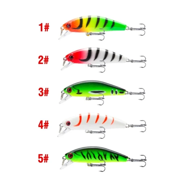 d1f8255f968d81266d82e2515cb03f60 5PCS Minnow Fishing Lure Set