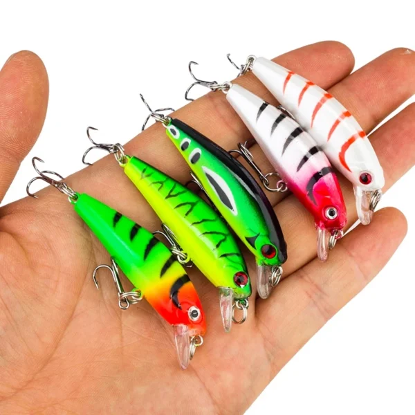 f8e3d904d5fb7f611a577c802d047deb 5PCS Minnow Fishing Lure Set