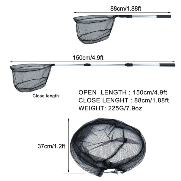 ae80cfc31cf0545210124a6f4f4560de Foldable Alloy Fishing Landing Net